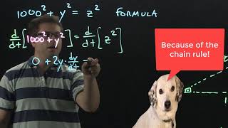 Related Rates - Example 4A (Rocket)