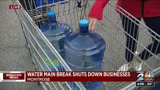 Montrose area residents rush to stores to buy water after water main break