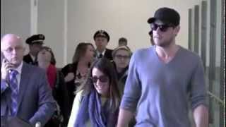 CLEAR NEW MONCHELE VIDEO - LEA MICHELE \u0026 CORY MONTEITH ARRIVE AT LAX - 1.5.13