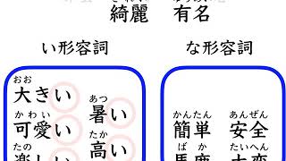 い形容詞和な形容詞怎麼分+過去形