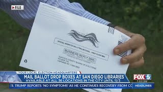 Mail Ballot Drop Boxes Placed At San Diego Libraries