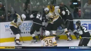 Adam McQuaid fights Dwight King 3/19/16