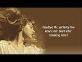 Taylor Swift - Mr. Perfectly Fine (Taylor's Version) (From The Vault) (Lyrics)