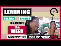 Learning Russian and Spanish 14th week | Conversational level & Online English Exchange