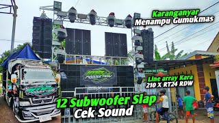 Menata 12 Subwoofer IMA Production bawa Line array kara 210 X Rt24 siap Cek Sound