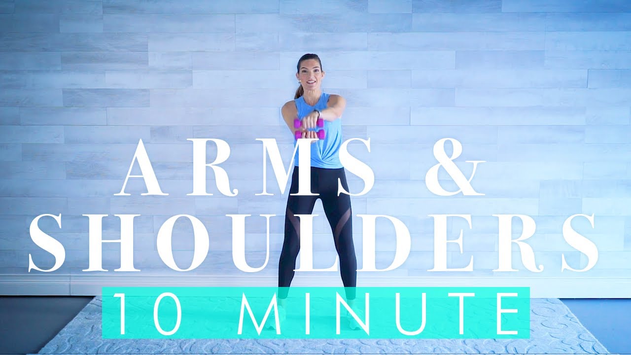 Senior And Beginner Workout 10 Minute ARMS & SHOULDERS With Light ...