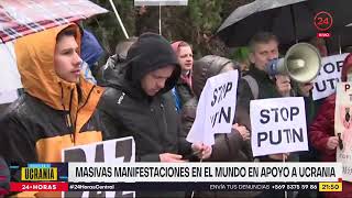 Masivas manifestaciones en el mundo en apoyo a Ucrania | 24 Horas TVN Chile