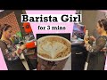 BARISTA GIRL NG 3 MINUTOS | NAKAGAWA NG SIMPLENG LATTE ART |  ELIZNERI Ka Talaga😂🤣