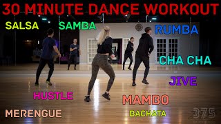 Easy To Follow 30 Minute Dance Workout View From The Back (Salsa, Bachata, Merengue, Mambo And More)