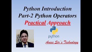 #2 Python Tutorial For Beginners | Python Introduction Part-2 Python Operators