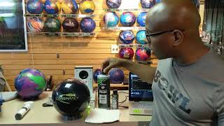 What a 5500 grit bowling ball looks like using TruCut Hand Applied Polish Powered by Turtle Wax