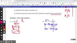 Algebra 1 Notes 3 - Solving Multi-Step Equations