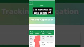 STI MERIT LIST HOW TO CHECK\\STI shortlist candidate list/ STI jobs update/STI merit list #job