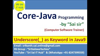 Java Underscore(_) as Keyword in Java9 || Java Keywords || Java Identifiers || #361