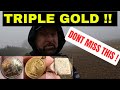 TRIPLE GOLD!! DONT MISS..|metal detecting uk|#metaldetecting #treasure #xpdeusii