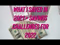 savings challenge for 2022 + what i saved in 2021