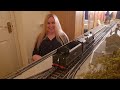 O gauge Sherwood Forester by Ellis Clark gets a small test run on the Grosland model railway