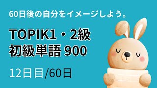 【韓国語】科学的な暗記法で覚えるTOPIK1・2級の初級単語900～12日目～