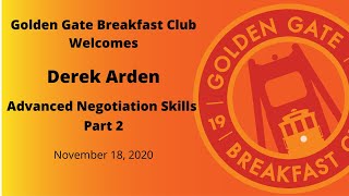 Advanced Negotiation Skills – Part 2 with Negotiation Expert Derek Arden