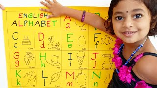 English alphabet with pictures chart making from home #alphabet #atoz #fun #study #alphabetdrawing