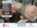 david aubrey triple strand glass bead bracelet with dyed jade teardrops at the shopping channel 5...