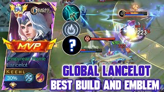 BEST BUILD AND SET EMBLEM! TOP GLOBAL LANCELOT SOLO RANKED - MOBILE LEGENDS