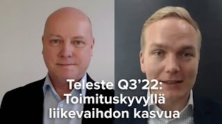 Teleste Q3'22: Toimituskyvyllä liikevaihdon kasvua