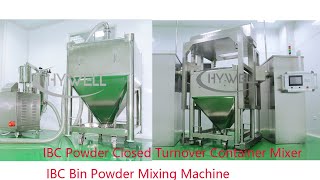 IBC Powder Closed Turnover Container Mixer, IBC Bin Powder Mixing Machine