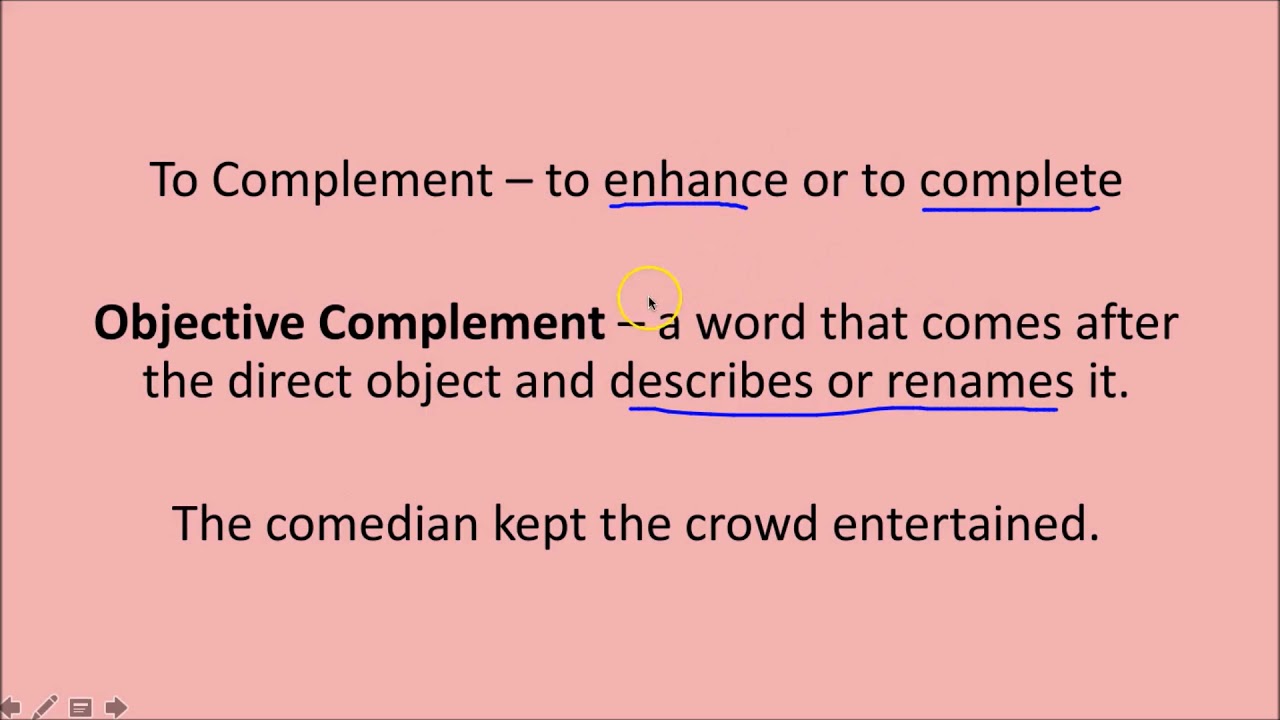 Objective Complements Grammar Lesson Youtube