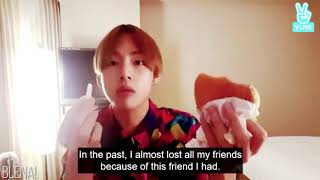 (engsub)Taehyung talks about his sad childhood story ( Taehyungs old friend )