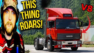 American Reacts to IVECO V8 Open Pipes Sound!!