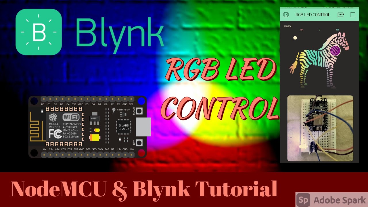 Blynk RGB LED | Blynk RGB LED Control | Blynk NodeMCU ESP8266 IoT - YouTube