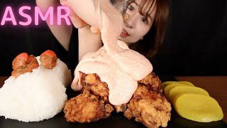 ASMR spicy cod roe Mayonnaise Fried Chicken 【MUKBANG/EATING SOUND】