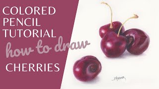 How To Draw Cherries With Colored Pencil