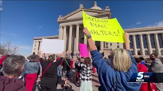 Protesters rallying at Oklahoma state Capitol pushed back against Superintendent Ryan Walters