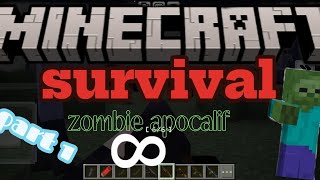 MINECRAFT SURVIVAL  anlimitit day part 1