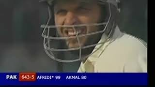 Pakistan Vs India 1st test 2006 Shahid Afridi wonderful century with 7 Six