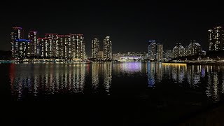 [4K] 광교호수공원 겨울 야경 (feat.아이폰 14 프로 맥스 ProRes HQ 4K 30fps) / Gwanggyo Lake Park Winter Night View