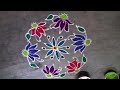 9×5 simple dot kolam colorfulrangoli pongalkolam kolamdesign thamarai kolam muggulu lotus