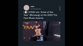 ATEEZ won Artist Of The Year at TFMA 2022 🥳