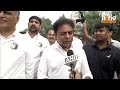 brs mlas protest outside telangana assembly adani revanth bhai bhai t shirts news9