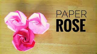 How to make a paper rose, simple paper rose #Roseday #valentinedaycraft Rose day, Feb 7, 2023