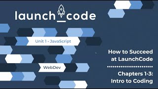 Unit 1 (JS) Lecture — Chapters 1-3 (Intro to Coding)