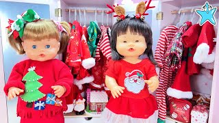 👧🏼ANI and ONA👧🏻 with🎄🎅🏼BRAND NEW CLOSET👗🎅🏼 full of RED CLOTHES and THOUSANDS Christmas ACCESSORIES