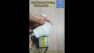 LED Bulb Testing With Small Inverter / 200W Car Power Inverter / Full video link in description