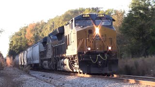 CSX 3384 leads CSX M602-21 at Durand, GA 10/23/22