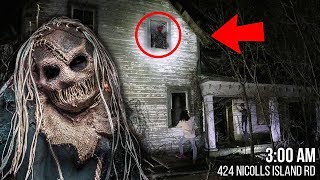 DO NOT ENTER THIS SCARY HAUNTED HOUSE AT 3 AM!! *CREATURE ATTACKED US*