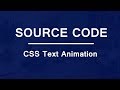 Simple Text Animation using HTML and CSS ( Source Code )