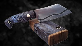 Knife Making | Pocket Bucher Knife With Case - Making a knife from a Saw Blade