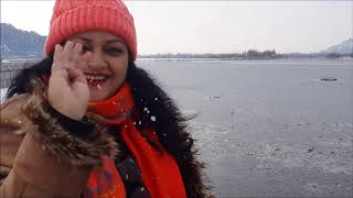 FROZEN DAL LAKE  SRINAGAR, KASHMIR